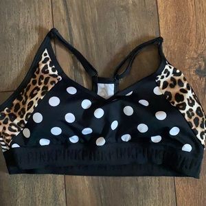 Pink Victoria secret light sports bra